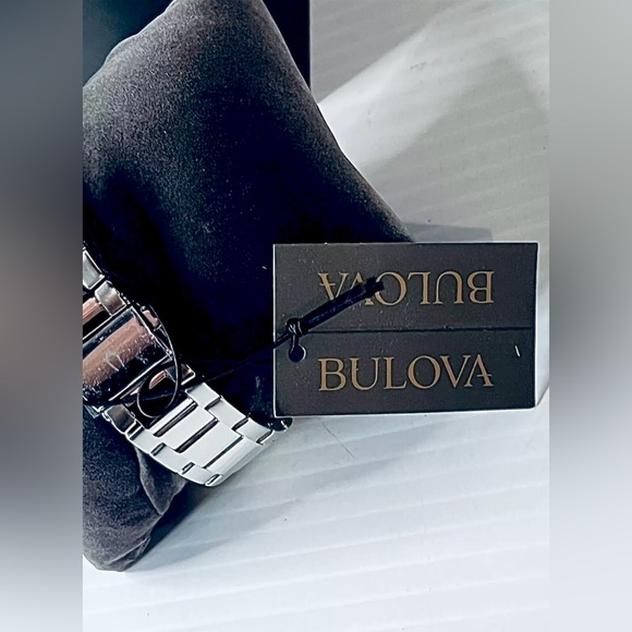 Bulova Men’s Marine Star 96B377 Chronograph Watch Silver-Tone 45mm NWT - Picture 11 of 15